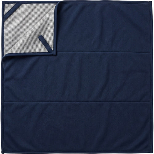 Lonby Double-Layer Mesh-Backed Training Towel 72 x 34 cm Navy Silver - Product view