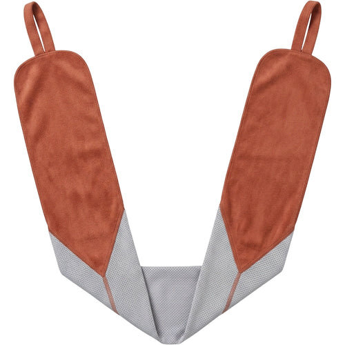 Lonby Dual-End Neck Training Towel with Center Mesh Panel 108 x 22 cm Terracotta Gray - Product view