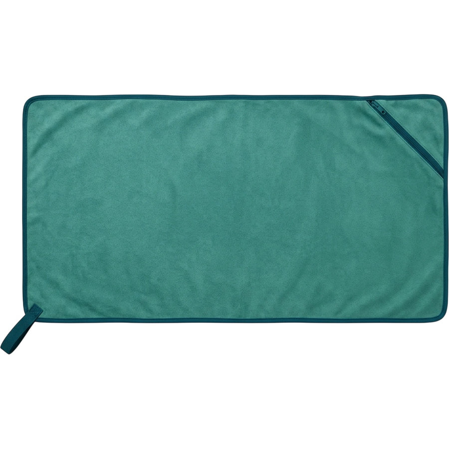 Lonby Suede Microfiber Fitness Towel with Zipper Pocket 82 x 34 cm Sea Green